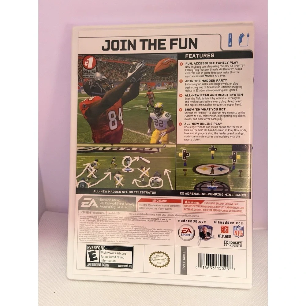 Madden NFL 08 - Nintendo Wii Game